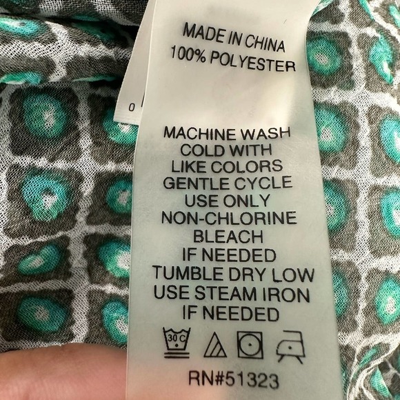 Vince Camuto Tank Top Blouse Women’s sz. XS Green Collared Tunic Top - Picture 4 of 8